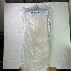 Vince Strapless Crepe Draped Dress Off White NWT & in Bag Size 6 $425 MSRP